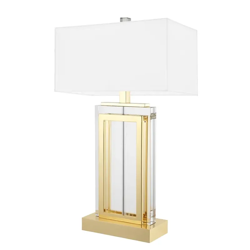 Outlet Bordslampa Arlington Crystal Guld